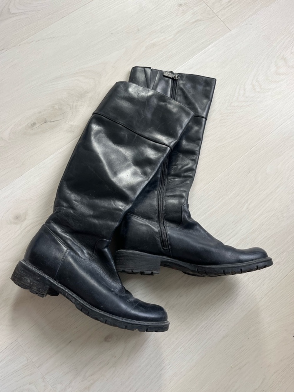 Blondo Waterproof Black Tall Leather Riding Boots